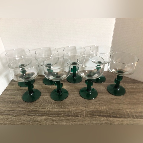 Vtg Libbey Cactus Margarita Glasses - Set of Eight - Picture 2 of 14